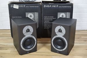 Dynaudio BM6A MKII powered studio monitors pair MINT in box-used speakers