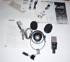 AKG C414 EB / P-48 4 PATTERN MIC w/ 17A MIC SUSPENSION & SA18/3 MOUNT W26 SCREEN