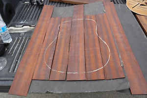 FIGURED SNAKEWOOD DREADNAUGHT GUITAR SET LUTHIER MUSICAL WOOD INSTRUMENT