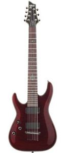 Schecter Damien Elite-7 Seven String Electric Guitar Left Handed - Crimson Red