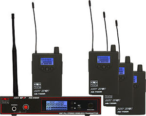 Galaxy Audio AS-1100-4 Four person Wireless Monitor System Code D 584-607 MHz