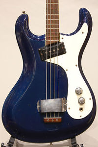 1965 Vintage Mosrite The Ventures Bass "Original Ink Blue" 1965 Bass w/OHSC