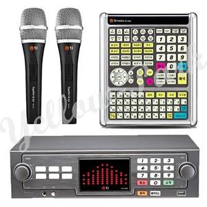 NEW TJ Taijin Media TKR-365HK karaoke Machine + 2 Wireless Mic + Remote W