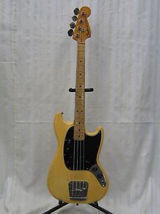 Fender Mustang Bass, 1977 Blonde VG. w/HC