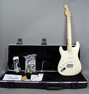 2012 Fender American Standard Stratocaster Lefty Guitar Olympic White w/OHSC