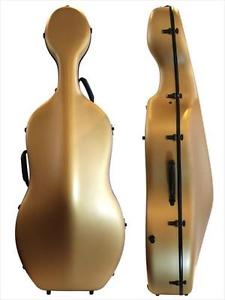 Orchestra Light 4/4 Cello Hard Case, Composite Carbon Fibre, MATT GOLD, **NEW**