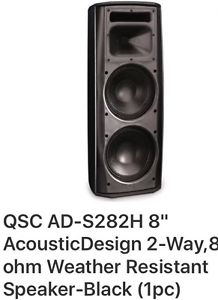 QSC SUPER QUALITY LOUNGE OR HOME SPEAKERS NEVER REFURBISHED CLOSED LOUNGE.