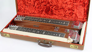 Vintage 1951 Fender Dual 8 Professional Double Neck Lap Steel W/ Brown OHSC!