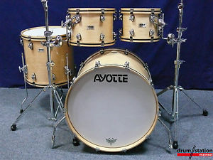 Ayotte Custom Woodhoop Shellset in "Natural Maple High Gloss"  -  22,10,12,16"