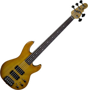 G&L USA Custom L-2500 5 String Empress Body Electric Bass in Honeyburst! ~8lbs!