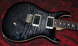 2016 Paul Reed Smith PRS CE24 Custom Finish Gray Black Smokeburst Quilt/Flame