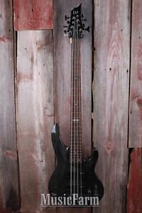 ESP LTD B208 STBLK 8 String Electric Bass Guitar Flame Maple See Thru Black