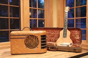 1942 Oahu Melody Master Guitar Amplifier With Matching Lap Steel Guitar
