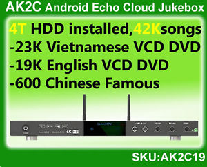 Android Cloud HDD ECHO Karaoke Jukebox,4TB,Vietnamese+English+Chinese songs