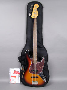 2013 Fender Road Worn 60s Reissue Jazz Bass Guitar Sunburst Finish w/Gig Bag