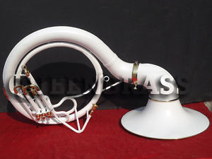 SOUSAPHONE TUBA WHITE COLORED 25'' BELL_BB PITCH AWESOME W/BAG&MP BRASSITEM
