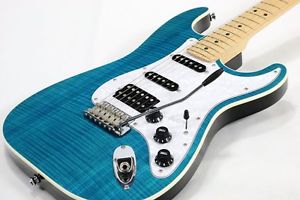 Fender Japan Electric Guitar Excellent Stratocaster AST-FMT SSH Sky Blue MIJ