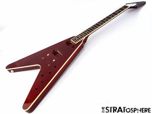 2016 Gibson USA Flying V Pro T BODY & NECK Guitar Parts American Wine Red