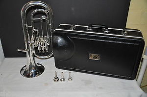2011 Jupiter JAL-456 Eb Alto Brass Silverplate Finish Horn With Case + Extras