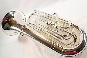 Jupiter Model 482S 4 Valve 3/4 Size BBb Tuba DISPLAY MODEL SILVER PLATE QuinnThe