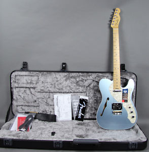 2016 Fender Telecaster Thinline Elite Guitar Mystic Ice Blue Finish USA w/OHSC
