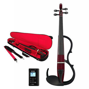 YAMAHA Japan Silent Electric Violin SV150S-WR Case & Accessories 4-Strings W Red