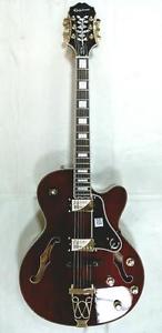 Free Shipping Used Epiphone Joe Pass Emperor II Pro / Wine Red Electric Guitar