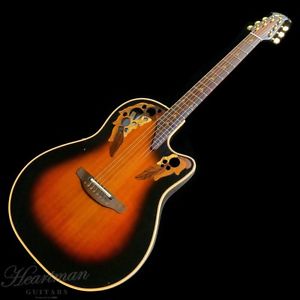 OVATION Elite 1868-1 L80's-E90's Brown w/soft case F/S Guiter From JAPAN #Z641