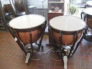GOOD SET 2 LUDWIG PROFESSIONAL SUSPENDED COPPER   26 &  29, TIMPS, NO DENTS