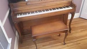Lester Betsy Ross Spinet Piano  Plus Matching Bench Just Tuned
