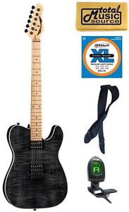 Dean Guitars NV FM TBK NashVegas Flame Hum Hum Solid-Body Guitar, Trans Black,
