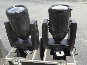 Varilite VL500A 700W Moving Lights W/ Cables, Case, And Power Supply - LOT OF 2