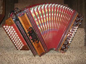 Professional Melodija 4 Row Slovenian Diatonic Button Box Accordion Bb,Eb,Ab,Db