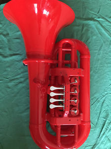 New Plastic Tubas Red key Bb Good Music Gift Good for Student
