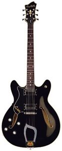 Hagstrom Viking Electric Guitar (Left Handed, Black Gloss)