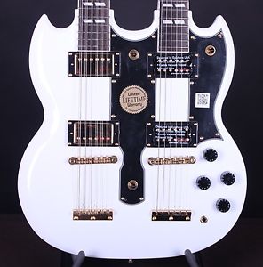 Epiphone G-1275 Double Neck 6-String 12-String Limited Edition SG White S#0980