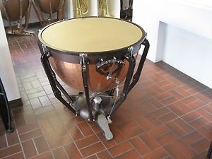 SUPERB LUDWIG PROFESSIONAL SUSPENDED COPPER  HAMMERED BOWL 32", TIMPS, NO DENTS