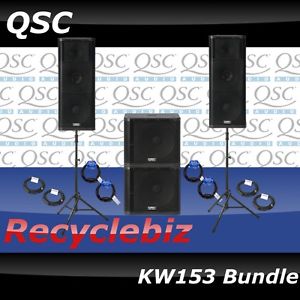 QSC KW153 Bundle  Includes Speakers, KW181 Subwoofers, Stands & Cables!