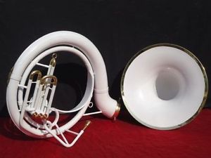 CHRISTMAS GIFT SOUSAPHONE TUBA_WHITE^COLORED 25'' BELL_BB W/BAG&MP BRASSITEM