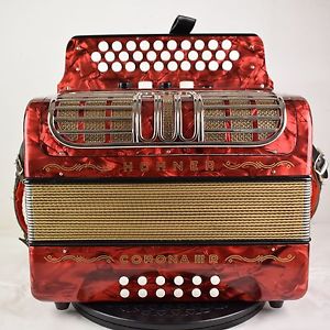 HOHNER Corona III R Classic button accordion with Straps & Case GCF Sol (16149)