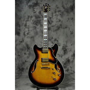 Ibanez AS153 Antique Yellow Sunburst w/HardCase From Japan Used #G730