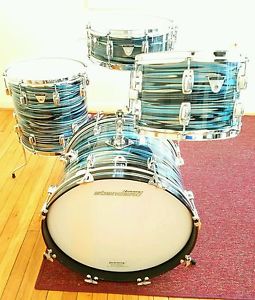 Vintage Early 70's Ludwig Downbeat Standard Bop Jazz Blue Strata Catalog Kit!!