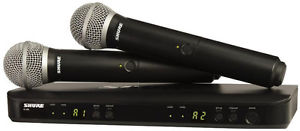 NEW Shure BLX288/PG58 Professional Dual Handheld Wireless Microphone Mic System