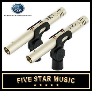 AKG C451B MATCHED PAIR STUDIO CONDENSER MICROPHONES C-451 B - NEW MIC C451B/ST