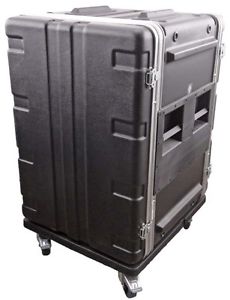 SKB Portable Rolling 16U rack Mount Audio Case w/ Shock Absorbers 24� Deep #2