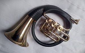 German post horn in Bb, with rotary valves -- it sounds much like a flugelhorn