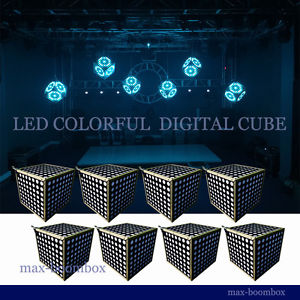 8 Units Led Digital Cube Stage Lighting Decoration DJ Disco Club Xmas Wed Party