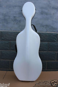 4/4 New Cello case Hard Casr Carbon Fiber White High quality New Strong Light#10