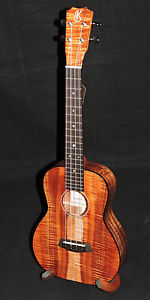KANILE’A KANILEA K-2 T PREMIUM SELECT CURLY SOLID KOA TENOR UKULELE WITH CASE