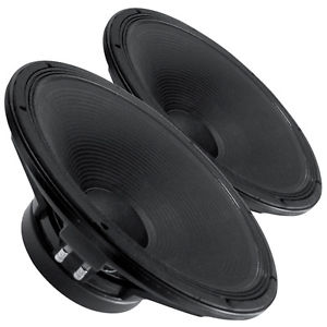 Pair Beyma 18G40 18" Subwoofer Speaker Response to 25Hz 4" VC 8 Ohm 1400W 97dB